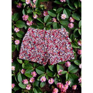 JUNIPER & LIME Cotton Blend Butterfly Print Shorts Size 12